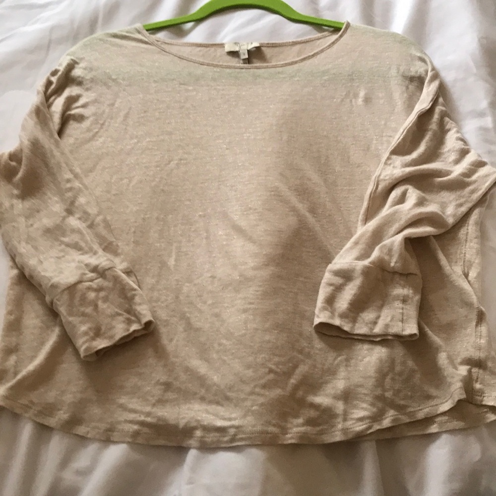 Joie cream 3/4 length linen sweater